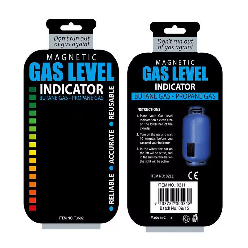 Indicateur de niveau de gaz autocollant – Universel et réutilisable